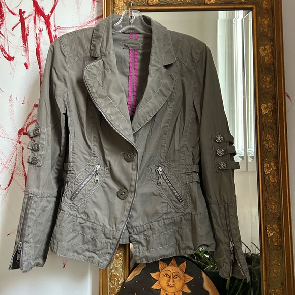 MYBC Jackets & Blazers - MYBC Stylish Olive Green Women's Jacket Size M